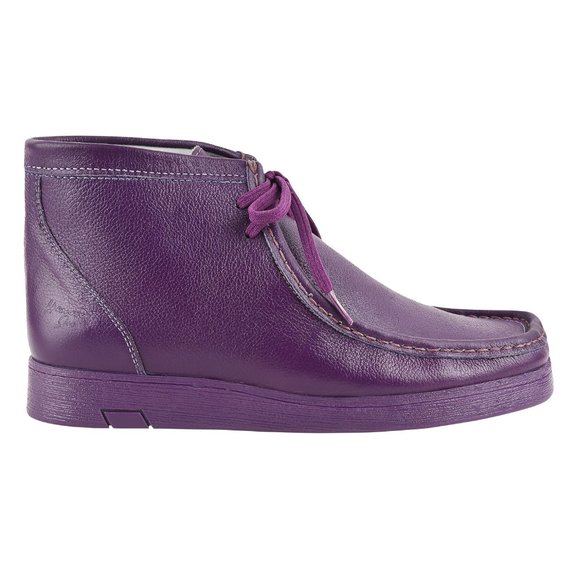 Hamara Joe Purple LEATHER DESERT CHUKKA CASUAL BOOTS main image 7